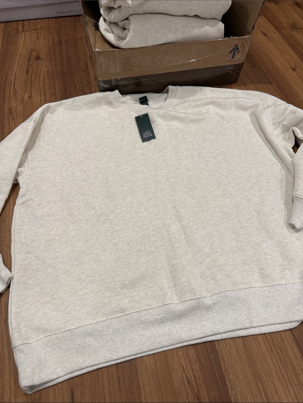 NWT 4 Pack Wild fable Neutral Oatmeal Crewneck Sweatshirt women’s XXL - Picture 2 of 4